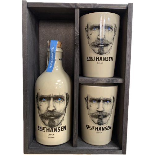 Knut Hansen Dry Gin díszdobozban 2 pohárral