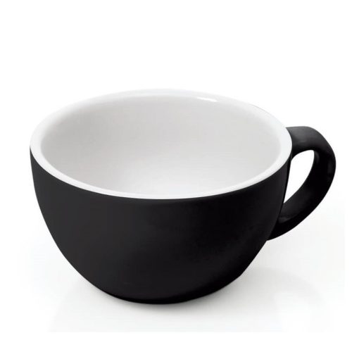 Cappuccino csésze fekete 200ml / Porcelán