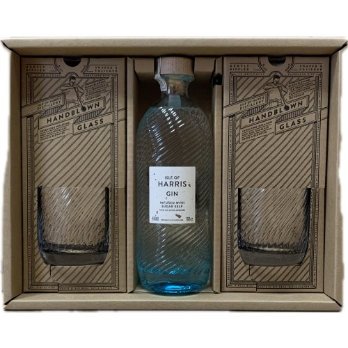 Isle of Harris gin ajándékcsomag pohár+aromavíz